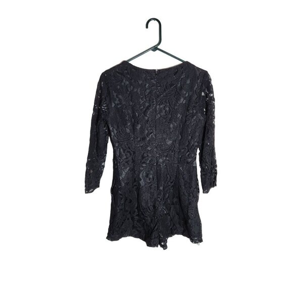 Forever 21 Contemporary Long Sleeve Romper Black Medium - Picture 2 of 4